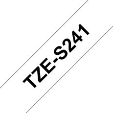 Páska BROTHER TZe-S241, bílá/černá (18mm, extr.adhezivní)