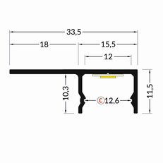 AL profil FKU82-180 C pro LED, bez plexi, 2m, elox FK TECHNICS 4739464
