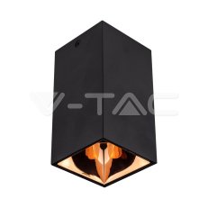 GU 10 Fitting Square Black + Rose Gold