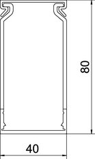 OBO CABLIX 8040 S Propojovací kanál CABLIX 80x40x2000 kamenná šeď