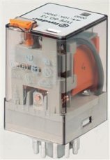 Průmyslové relé, DIN, 3P/10A, 230V AC, MA_LED FINDER 60.13.8.230.0050