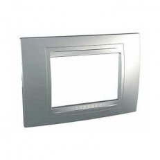 Unica Allegro Krycí rámeček trojmodulový, Aluminium SCHNEIDER MGU4.103.30