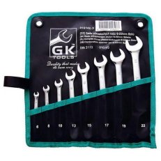 Sada očkoplochých klíčů 6-22 mm 8 dílů matný chrom-obal GK TOOLS P16142/P