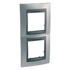 Unica Top rámeček dvojnásobný vertikální Cromo mat/Grafit MGU66.004V.238