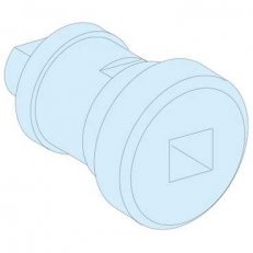 Schneider 09989 Dveřní vložka se čtvercovým otvorem 6mm, IP55