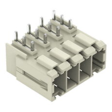 Konektor s pájecími piny THT pájecí kontakt 1,0x1,2 mm úhlové světle šedá 4pól.