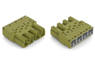 Zástrčka 4pól. Kód. B světle zelená WAGO 770-274/073-000