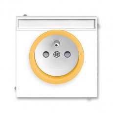 ABB NEO Zásuvka s ochr. kolíkem s clonkami bílá/ledová oranžová 5519M-A02352 43