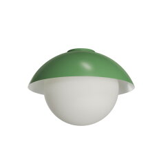 Přisazené svítidlo se skleněným stínidlem OSMONT LUKIDA 3 13W IP65II E27 zelená