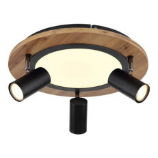 Stropní svítidlo KASSU černá/dřevo 3xGU10 LED 5W 230V GLOBO 67307D