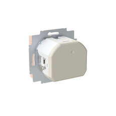Zásuvka ABB ZONI s kolíkem, nabíjení USB-A, USB-C, pudrová 5569T-A32357 242