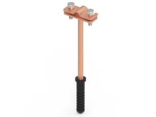 Držák vedení s hmoždinkou L160, drát 8/10mm, hmoždinka 60mm, Cu GROMTOR 311314