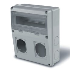 Prázdná zásuvková skříň ENERBOX 2-6 otvorů 11DIN SCAME 633.2024