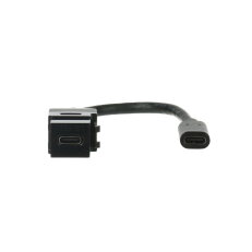 Zásuvka USB-C (keystone s kabelem), černá, 0229/13-500 ABB 2CKA000230A0498