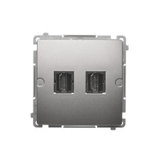 dvojitá zásuvka HDMI, (strojek s krytem) Satén BMGHDMI2.01/29