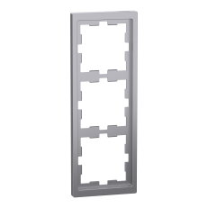 Rámeček Merten D-Life, trojnásobný, stainless steel, plast MEG4030-6536