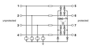 Svodič přepětí TTC-6P-4X1-24-PT-I PHOENIX CONTACT 1334594