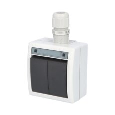 ATLAS 2K IP65 Spínač sériový č.5 s vývodkou M20, na povrch šedý FAMATEL 19176-07