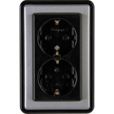 118320087 Double earthed socket outlet,