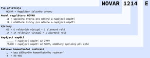 Regulátor jalového výkonu KMB SYSTEMS NOVAR 1106 4 CZ