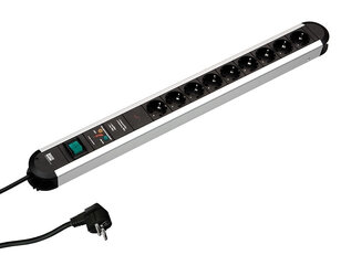 Bachman 331.072 PRIMO 9xCEE7/3 OVP 1xswitch power 2m CEE7/7