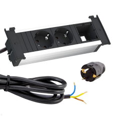 Bachman 927.002 KAPSA S 2xCEE7/3 1xCM Line 2,0m CEE7/7