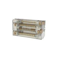 Blok distribuční BED-412/160B, 4P (4x12), Cu, 160A, 690V AC/DC,šedá,na DIN/panel