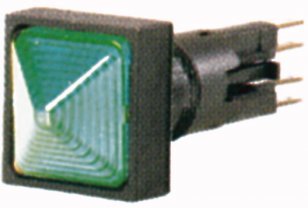 Eaton Q18LH-GN/WB Hlavice pro signálky, 18x18, kónická, se žárovkou, IP65,zelená
