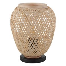 Stolní svítidlo DEMBLEBY 1xE27 přírodní/černá 40W IP20 EGLO 43263