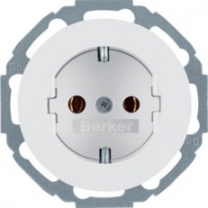 Zásuvka SCHUKO, serie R.classic, bílá lesk BERKER 41452089