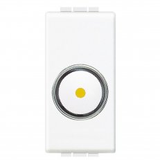 BTICINO LIVINGLIGHT OTOČNÝ STMÍVAČ 100-500W 1MODULOVÝ BÍLÁ N4406