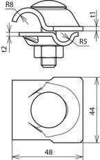 Svorka MV, FeZn, pro prům. 8-10/16mm vratový šroub a matice DEHN 392060