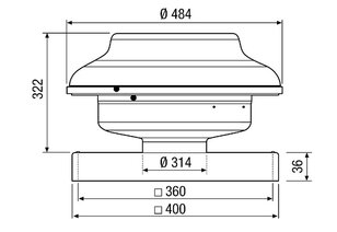 Maico 0087.0306 EHD 31 radiální střešní ventilátor