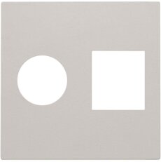 Středový kryt datazásuvky TV+RJ45-LIGHT GREY NIKO 102-65702