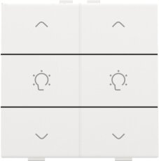 NHC 6násobný ovladač 2x stmívání -WHITE COATED NIKO 154-51046