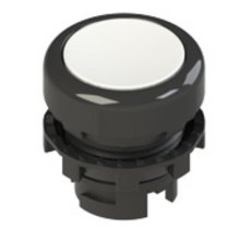 Tlačítko, 20 mm, bílé, bez symbolu, černý plast. kroužek PIZZATO E21PU2R2210