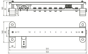 Dehn 472425 PA-(ekvipotenciální) přípojnice pro Ex z