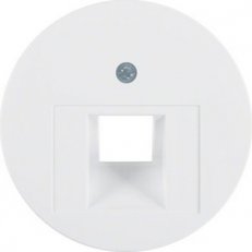 Centrální díl, pro zásuvku datovou 1x RJ45, R.x/serie 1930/R.classic, bílá lesk