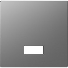Kryt spínače Merten D-Life s polem pro symboly Stainless Steel MTN3350-6036