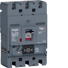 Kompaktní jistič h3+ P250 Energy 40 kA, 3-pólový, In 250 A HAGER HNT250NR
