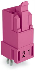 Konektor na desky plošných spojů rovné provedení 2pól. Růžová WAGO 890-892
