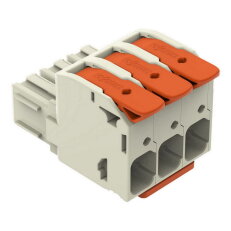 Pružinová svorka Páčka CAGE CLAMP sv.šedá 16mm2 3pól. WAGO 832-1103/323-000