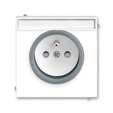 ABB NEO Zásuvka s ochr. kolíkem s clonkami bílá/ledová šedá 5519M-A02352 44