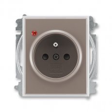 Zásuvka s ochranou přepětí bezšroubov 5599E-A02357 26 lungo/mléčná bílá Time ABB