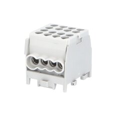 Svorkovnice rozbočovací HLAK 25 1/6 M2 100A 1pól. AL/CU IP20 šedá na DIN 1001230