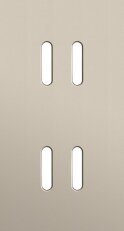 2násobný čelní panel, svislý, NIKO Rocker steel CHAMPAGNE COATED 166-56852