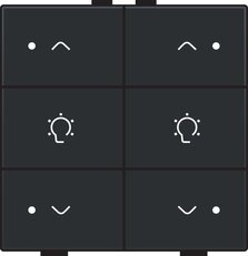 NHC 6násobný ovladač+LED 2x stmívání - BLACK COATED NIKO 161-52046
