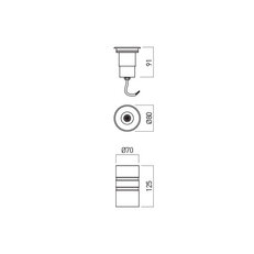 XGROUND GRND. RND. REC. FITTING 8W 100-2