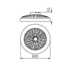 Svítidlo s ventilátorem PLAVE LED CCT+RGB, KANLUX 38034