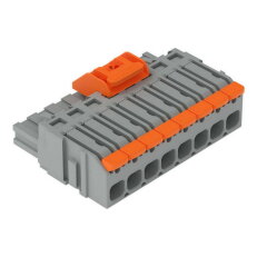 1vodičová pružinová svorkovnice, Páčka, Push-in CAGE CLAMP, Šedá
